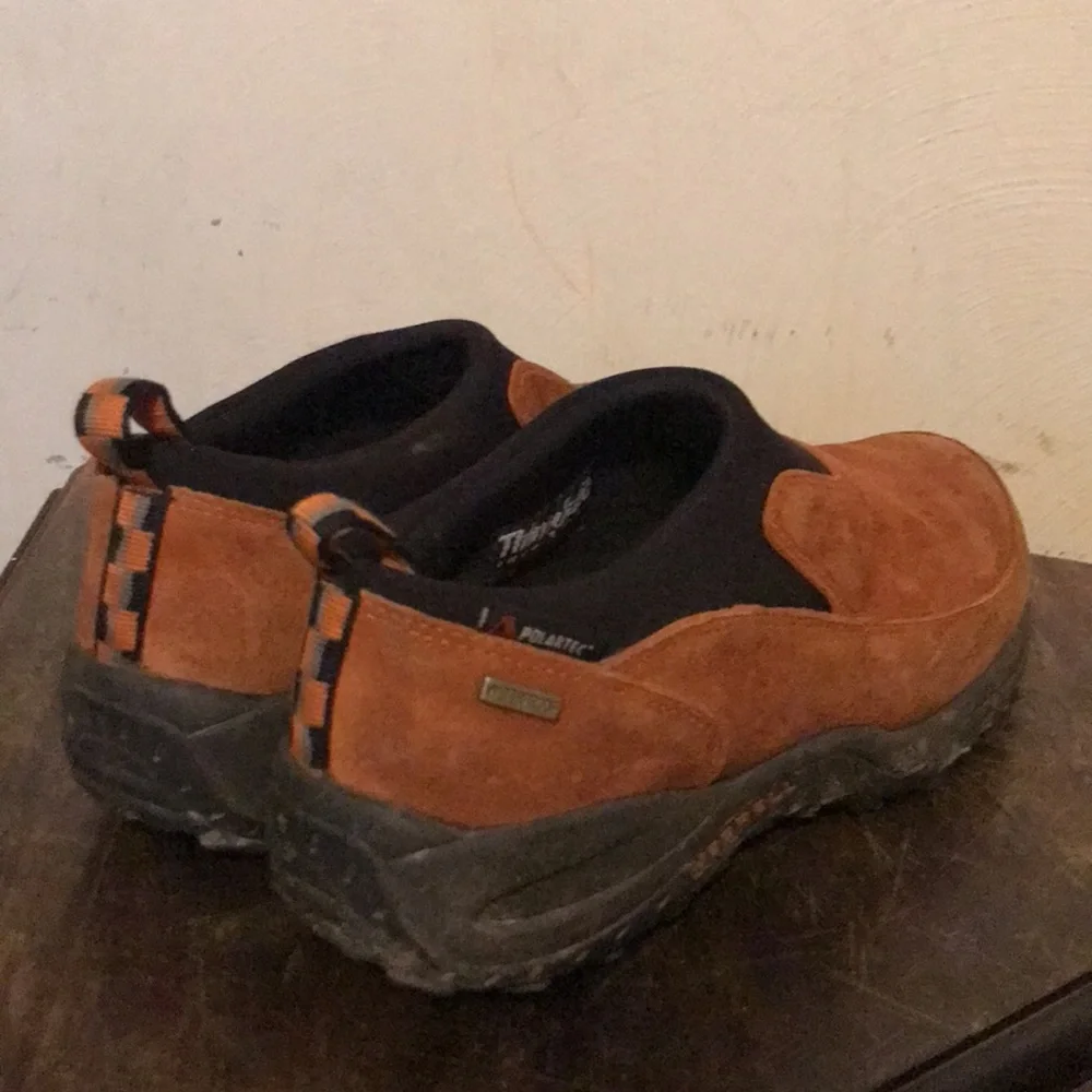 Merrell Slip-On Orange Brown Suede Winter Boots